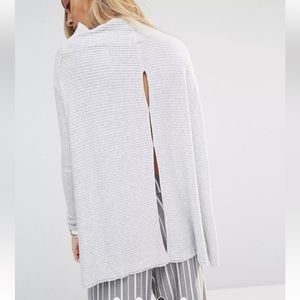 Free People We The Free Open Back Ribbed Sweater